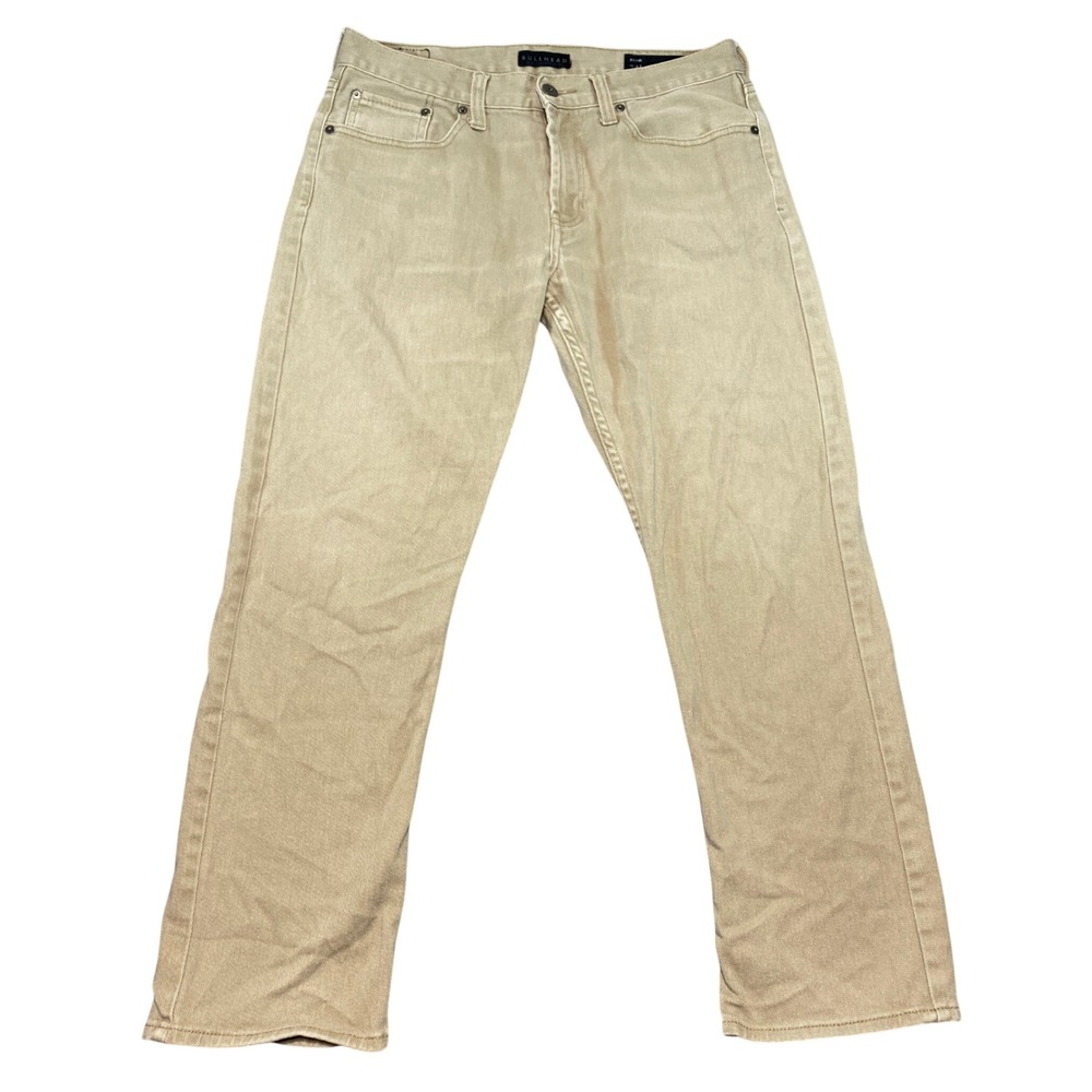 Bullhead Denim Co Mens Slim Fit Jeans‎ Tan Khaki Size 32x30 Casual Pants (flaw)